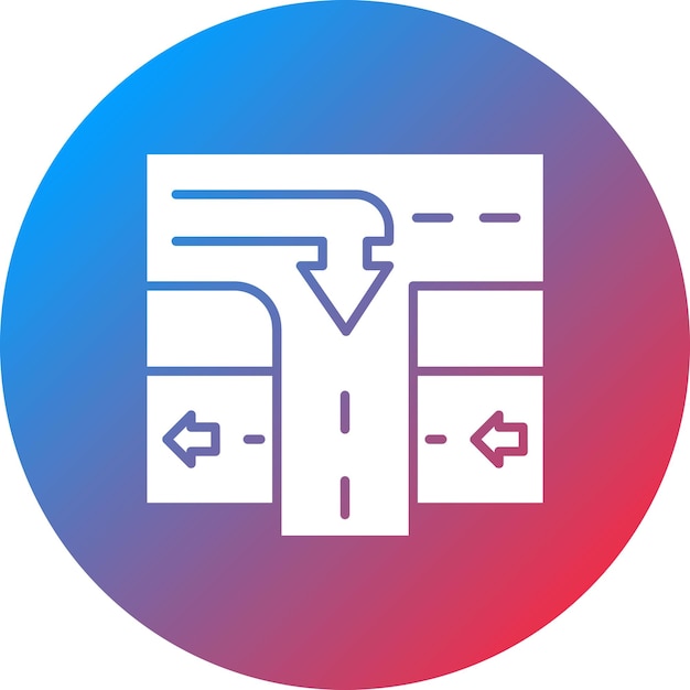 road ramps icon vector image can be used for map and navigation