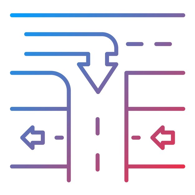 road ramps icon vector image can be used for map and navigation