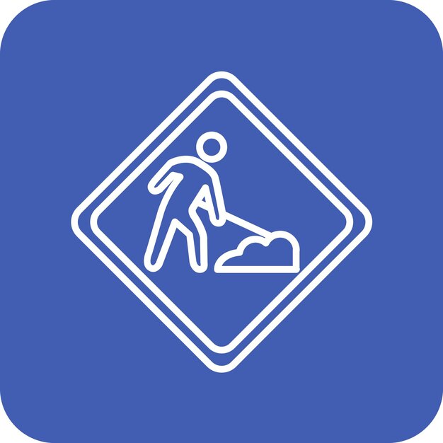 Roadworks icon vector image Can be used for Map and Navigation