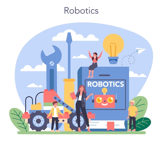 Robotics school subject concept.