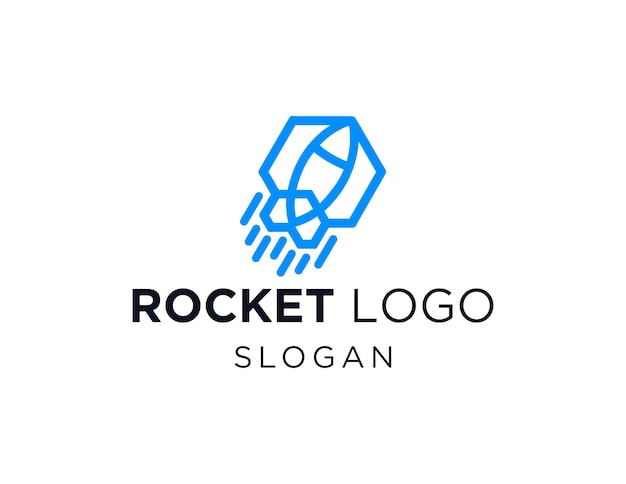 rocket logo design created using the corel draw 2018 application with a white background
