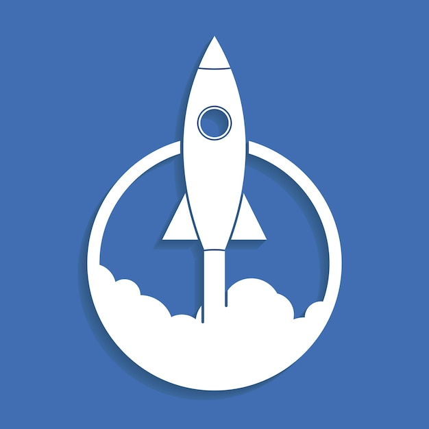 rocket white icon