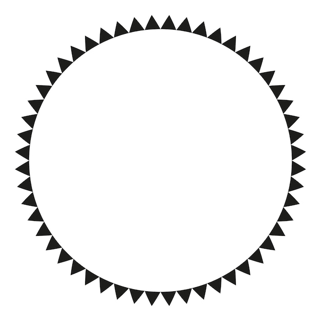 Round frame with geometric pattern for making stamps and patterns