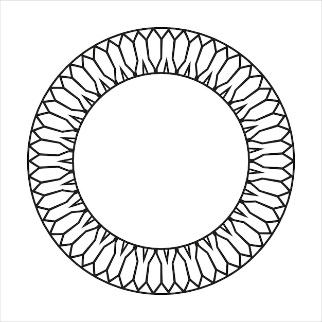 round frame with greek meander ornament