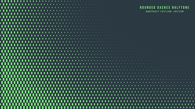 rounded dashes halftone pattern vector decoration turquoise abstract background
