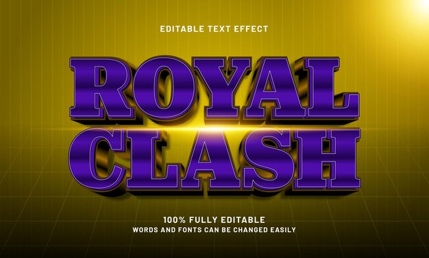royal clash editable text effect with a king and kingdom text style