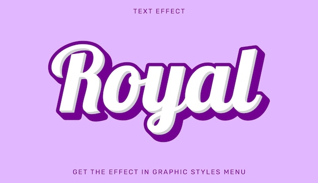 Royal editable text effect in 3d style Text emblem for advertising branding and business logo