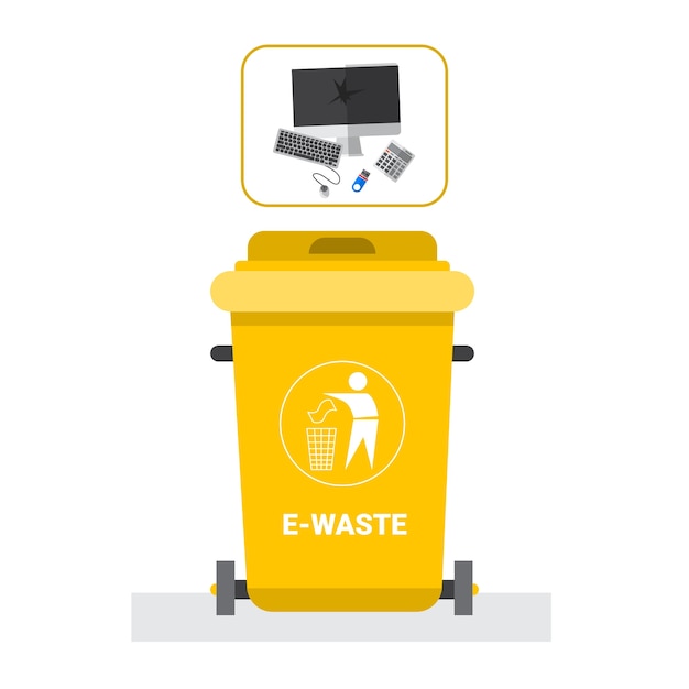 rubbish container for e-waste 