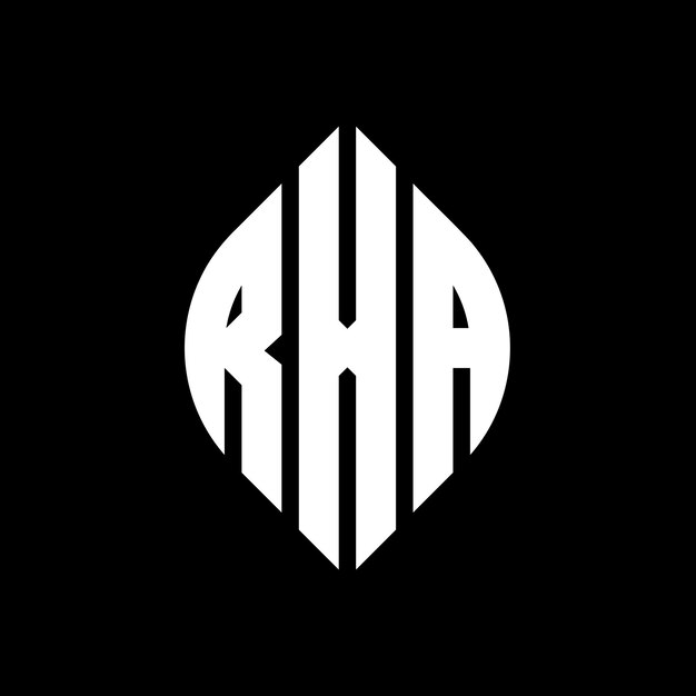 RXA circle letter logo design with circle and ellipse shape RXA ellipse letters with typographic style The three initials form a circle logo RXA Circle Emblem Abstract Monogram Letter Mark Vector