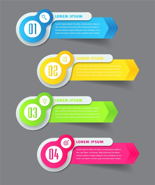 Šablona moderního textového pole, banner infografiky