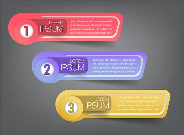 Šablona moderního textového pole, banner infografiky