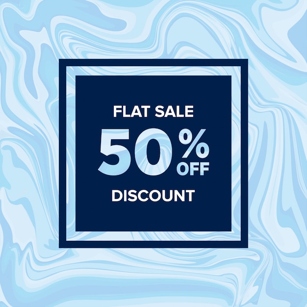 Sale Banner Marble on Background