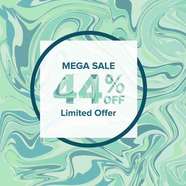 Sale Banner Marble on Background