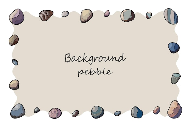 Sand background with sea pebbles