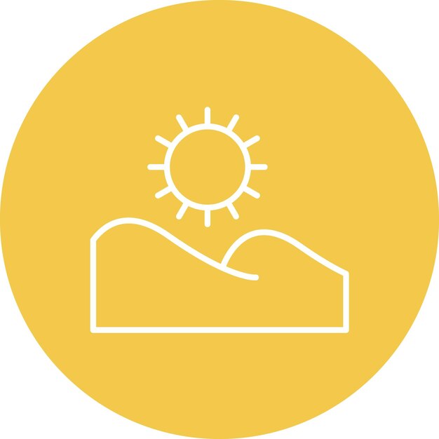 Sand Dune icon vector image Can be used for In The Wild