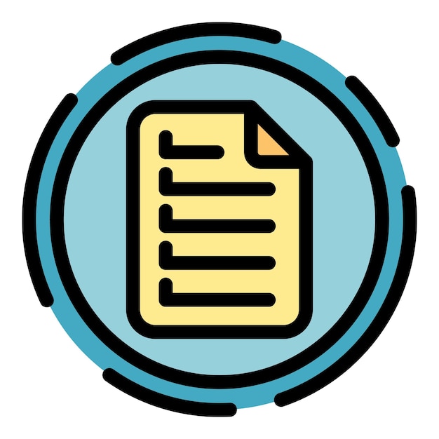 Save document icon outline vector Data overview Economic result color flat