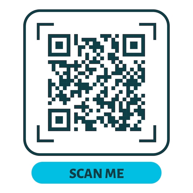 Scan me QR code design QR code for payment text transfer with scan me button Vector illustration