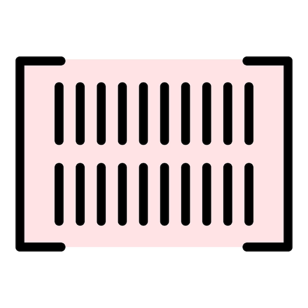 Scan qr code icon outline vector Smartphone cell Scanner application color flat