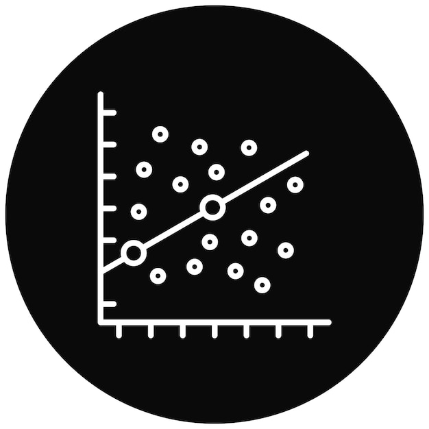 scatter plot icon vector image can be used for infographics