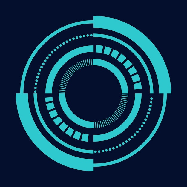 sci fi circle frame modern user interface element technology futuristic