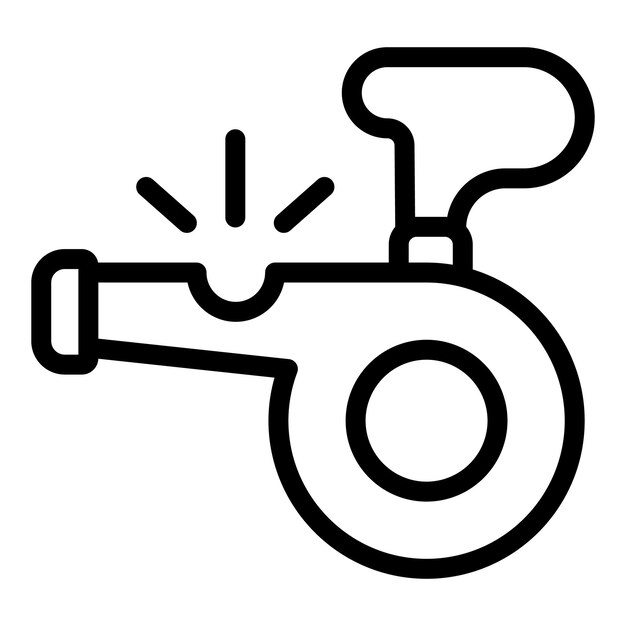 Scouting whistle icon Outline Scouting whistle vector icon for web design isolated on white background
