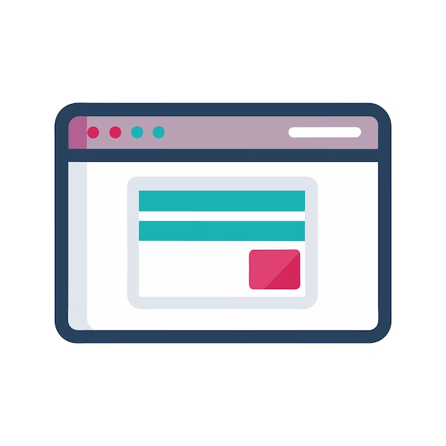 Screen interface isolated flat vector illustration