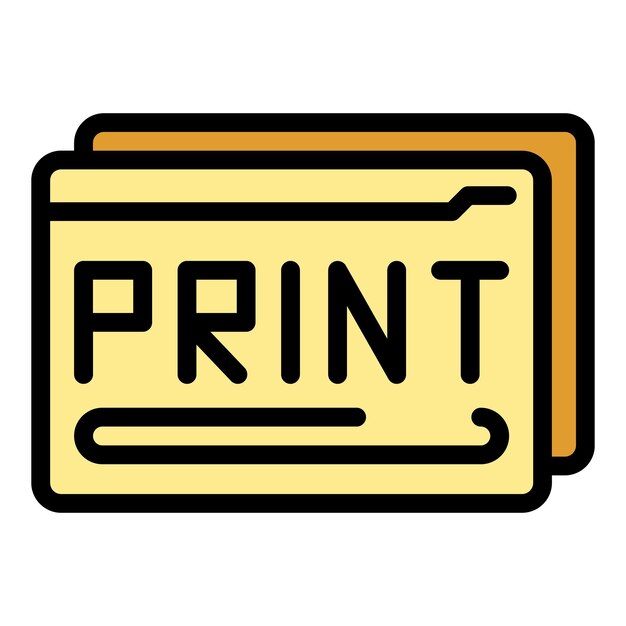 Screen printing icon Outline Screen printing vector icon for web design isolated on white background color flat