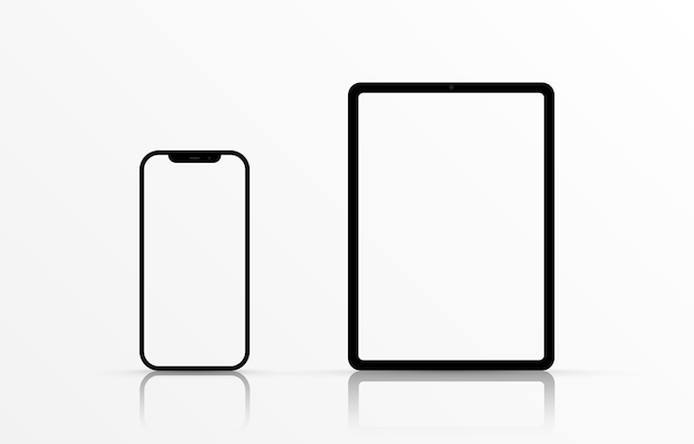 Screen vector mockup Mockup of phone smartphone monitor with blank screen PNG