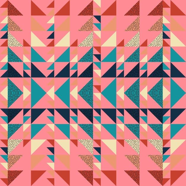 Seamless autumn triangle pattern abstract background
