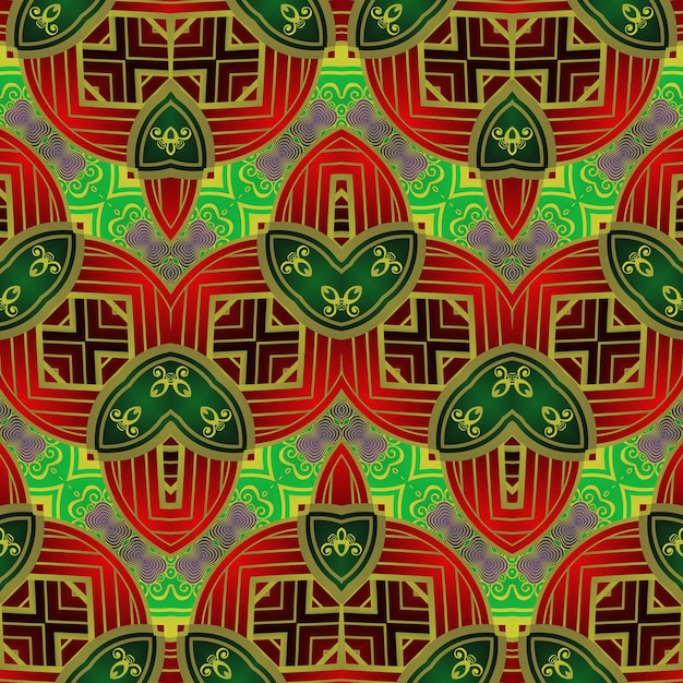 seamless background pattern with a variety of multicolored lines