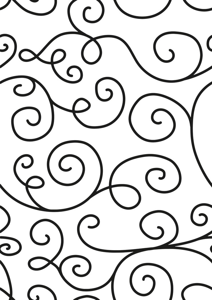 Vektor seamless curls pattern vector illustration