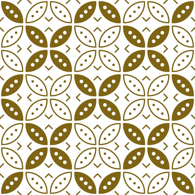 Seamless geometric floral Batik pattern