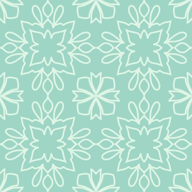 Seamless geometric floral ornamental pattern