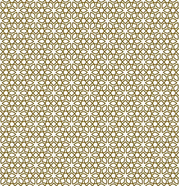 Seamless geometric ornament Brown color thin lines