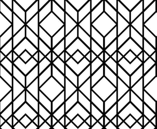 seamless geometric pattern. vector abstract classical background in black and white color