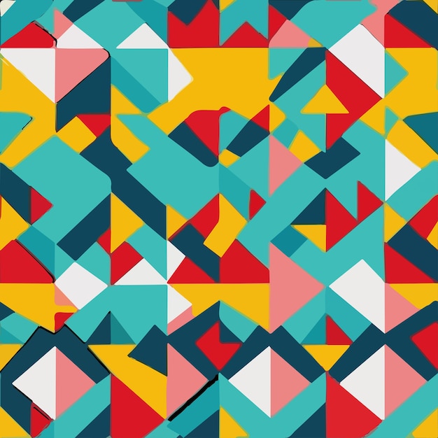 Seamless geometric pattern with repeating shapes