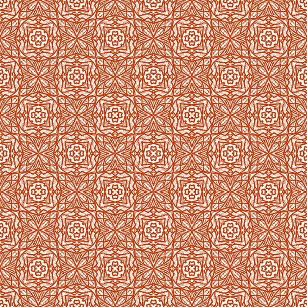 Seamless line red flower abstract creative fabric ethnic pattern background indian artistic boho