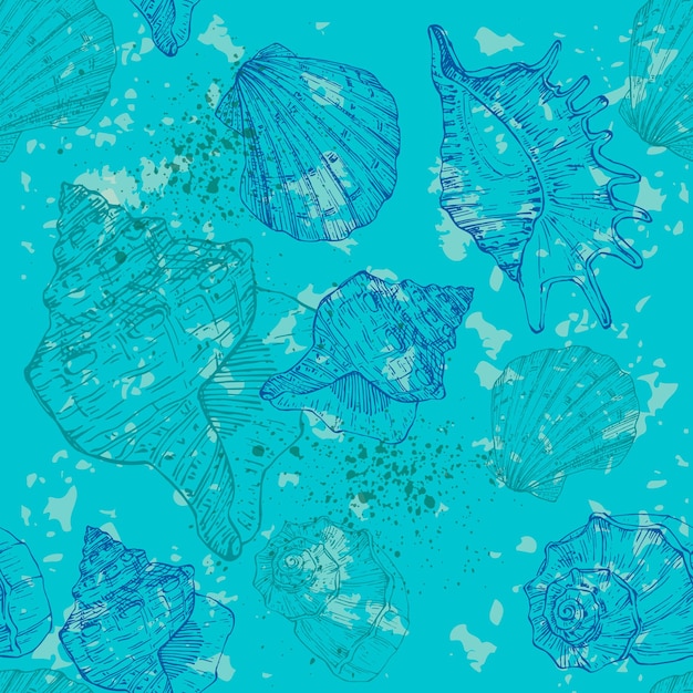 seamless pattern background shell