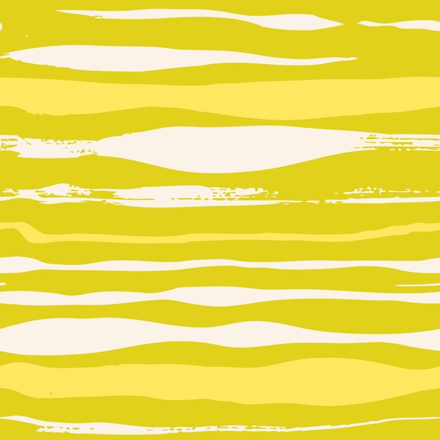 Seamless pattern from horizontal abstract different strokes on yellow background