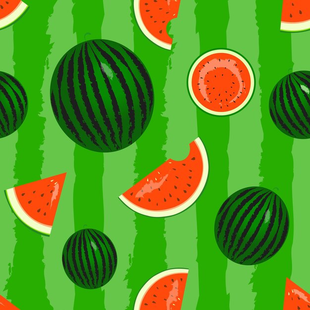 seamless pattern. image of a watermelon. vector graphics.