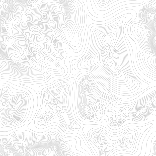 seamless pattern imitation of a geographical map gray lines on white background