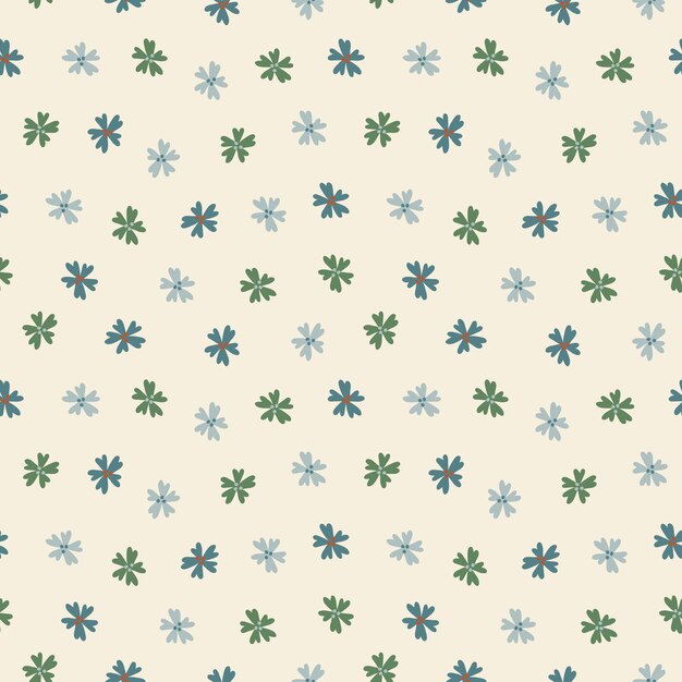 seamless pattern with abstract shapes simple colored doodles
