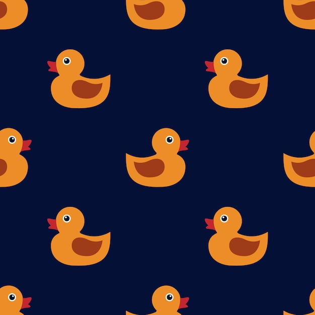 seamless pattern with ducks kidaposs background with polka dots vector illustration