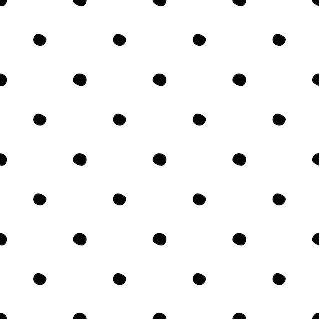 Seamless pattern with polka dot on white background. 