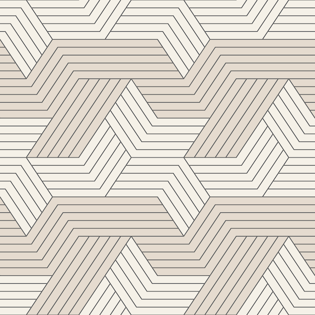 Seamless pattern with symmetric geometric lines.