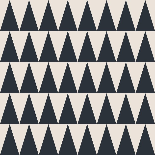seamless pattern with triangles stylish geometric texture vector monochrome background