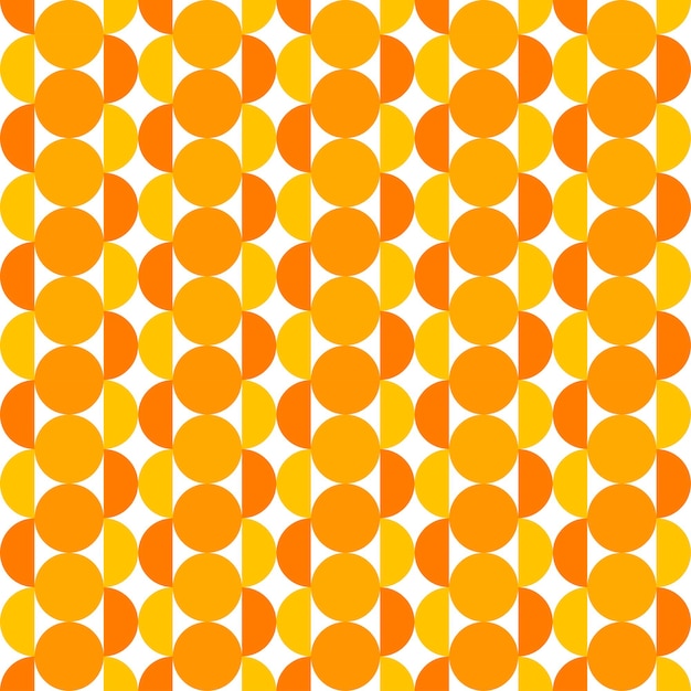 Seamless pattern with yellow and orange circles