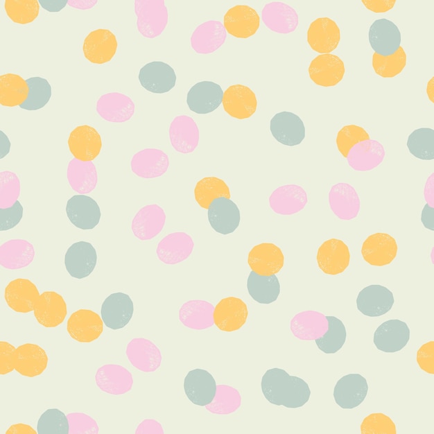 Seamless square pattern with different textured circles Vector shapes Background illustration design print