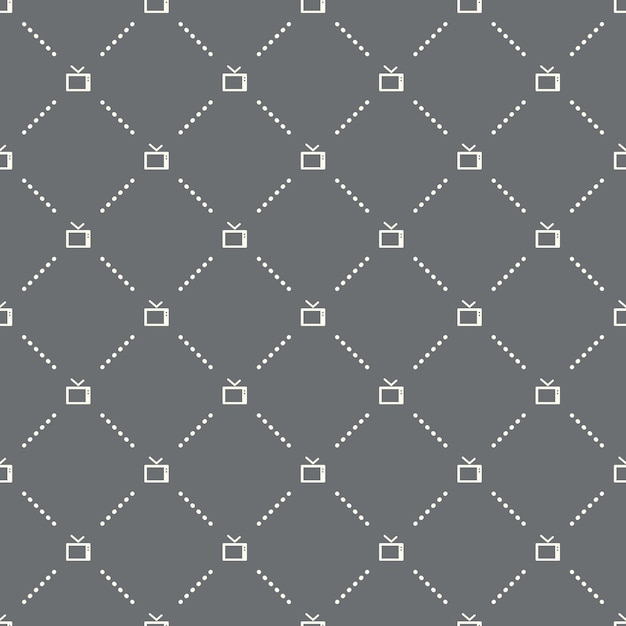 seamless tv pattern on a dark background tv icon creative design
