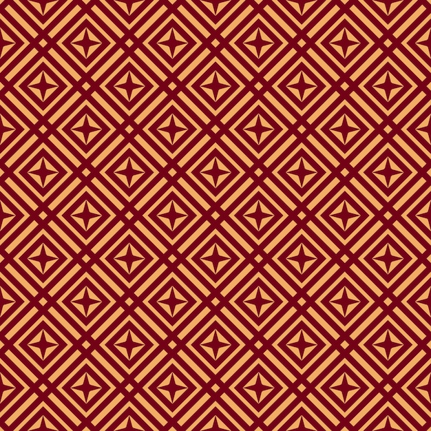 Seamless vector ornament Modern stylish geometric linear pattern with golden color